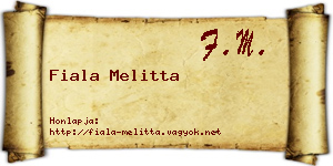 Fiala Melitta névjegykártya